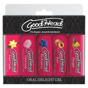 GoodHead Oral Delight Gel Water Based Flavored Lubricant - 5 Pack - 1 oz - Picture 1 of 3