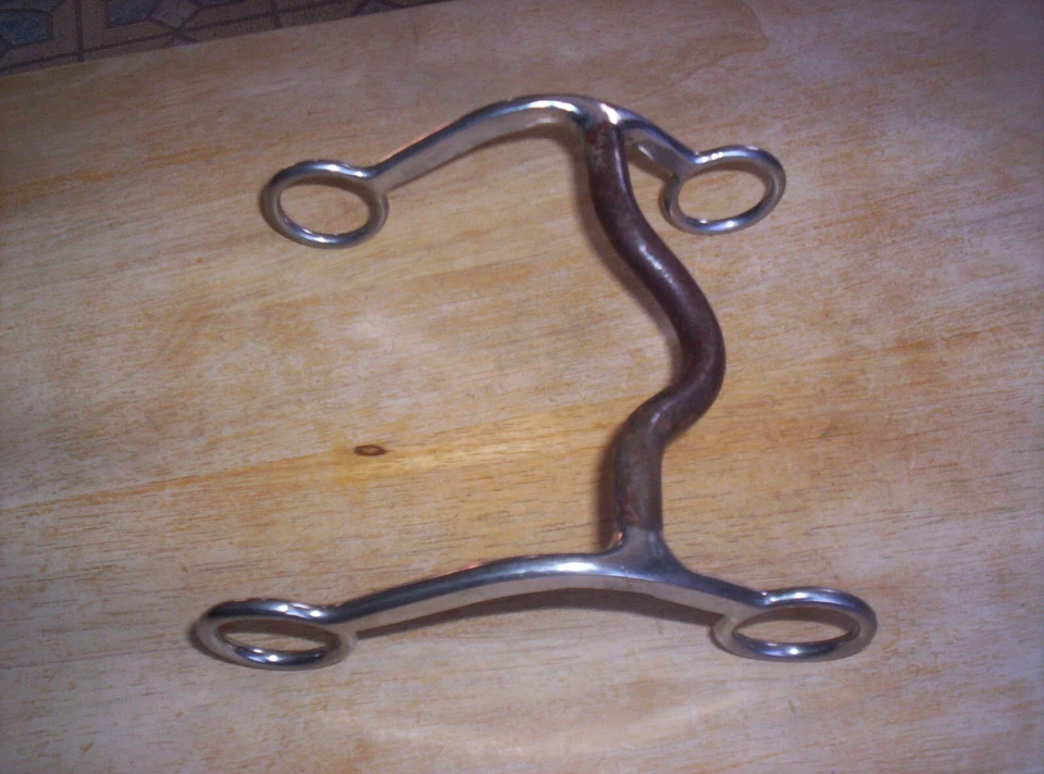 Broca de bordillo Trammell usada 5" boca de hierro dulce 6" vástagos planos Foto 1 de 4