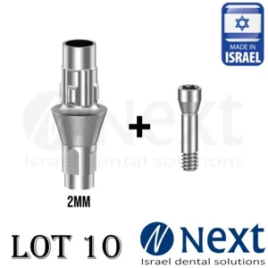 lot x 10 T Base cad cam Straumann BL RC titanium 2MM compatible screw abutment - Picture 1 of 5