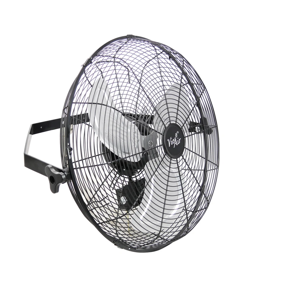 Vie Air Dual Function 18" Wall Mountable Tilting Fan w 3 Speed Motor in Black - Image 1 of 1
