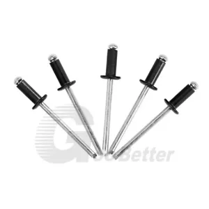 Remaches ciegos remaches pop de aluminio cabeza de cúpula negro galvanizado 2,4 mm-5 mm - Imagen 1 de 4
