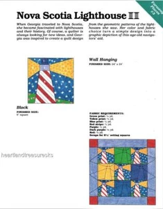 Nova Scotia Lighthouse Spinning Spools Quilt Pattern w/ Flexible Templates - Picture 1 of 1