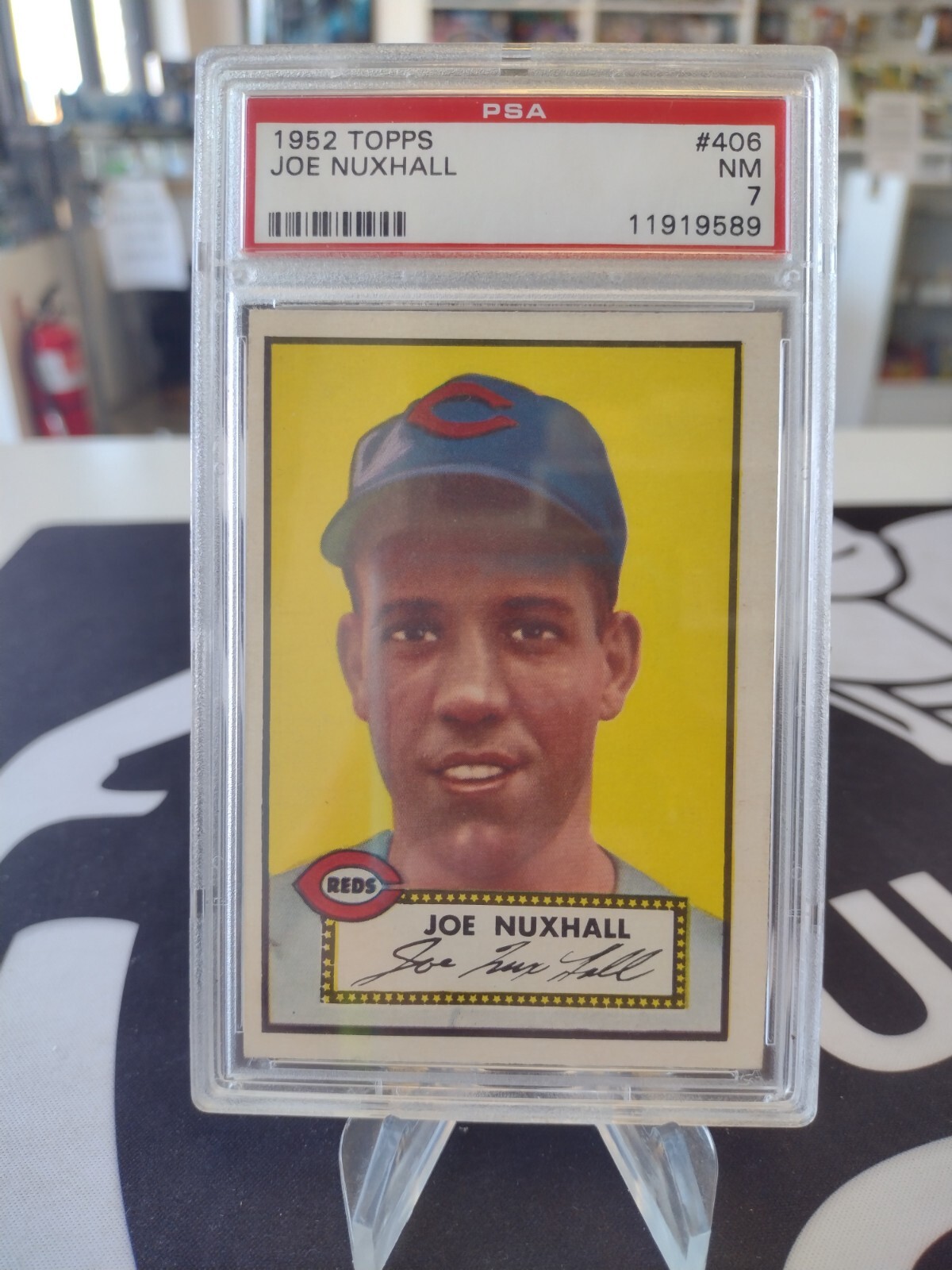 1952 TOPPS #406 JOE NUXHALL REDS PSA 7