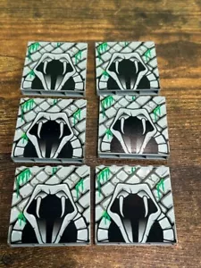 Lot of 6 Lego Harry Potter Snake Wall Brick Pieces 3754 4730 1x6x5 2002 - Picture 1 of 5