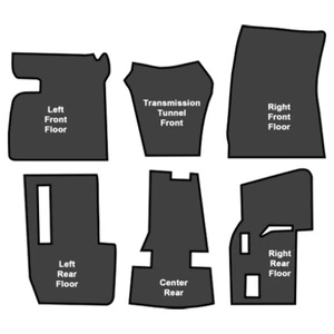 Sound Deadener for 1963-1970 Chrysler Imperial Die Cut EVA Complete 6Pc - Picture 1 of 7