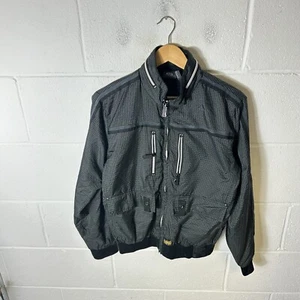 G Star Raw Jacket Mens Small Black Bomber Military Utility Cargo Chore Check - Picture 1 of 11