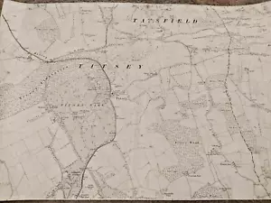 Original 1899 OS Map Sheet Tatsfield Titsey Park Plantation Hill Park Rysted Ln - Picture 1 of 1