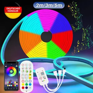 12V Neon LED Strip Streifen RGB Flex Lichtschlauch Lichtband Innen Außen Dimmbar - Bild 1 von 19