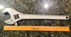 Vintage RIDGID 18" Adjustable Wrench 718 Forged Steel Made in USA Ridge Tool Co. - Picture 1 of 14