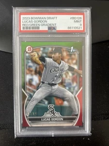 Lucas Gordon 2023 Bowman Draft #BD-126 1st Red Green Gradient PSA 9 /10! As - Picture 1 of 1