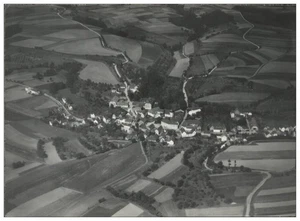 ZZ-1920/ Niederndorf Kraftsdorf bei Gera Foto Luftbild 18 x 13 cm ca.1938 - Picture 1 of 2