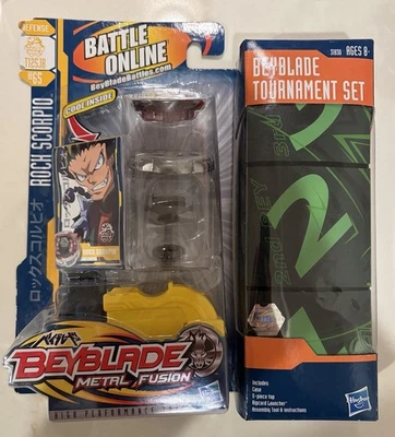 HASBRO RARE Beyblade Metal Fusion Rock Scorpio Tournament Set BB-65 SEALED - Image 1 of 4