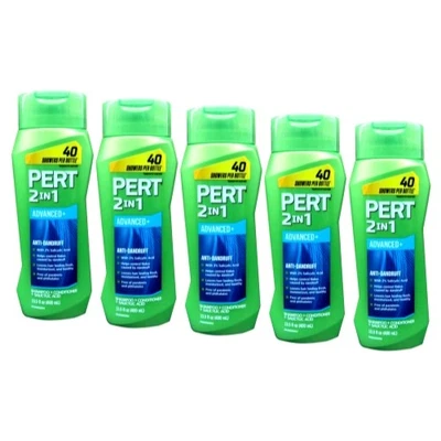 5 Pack Pert Plus 2 In 1 Anti Dandruff Shampoo & Conditioner 13.5 Oz Each - Image 1 of 4