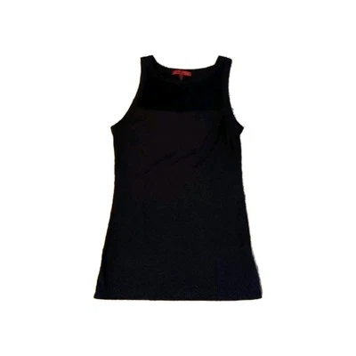 Camisa sin mangas Red by BKE talla mediana negra acanalada con hebilla de diseño de malla Foto 1 de 4