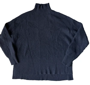 Everlane Damenpullover schwarz 100 % Kaschmir Waffelmuster Stehkragen Gr. S Bin-W - Bild 1 von 4