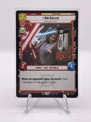 Star Wars Unlimited Legends of the Force ADI GALLIA Stern Focused Rare #142/264 - Image 1 of 3