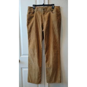 Brooks Brothers Pantalone Uomo 346 in Velluto a Coste Taglia 36 x 34 Marrone Chiaro. - Foto 1 di 14