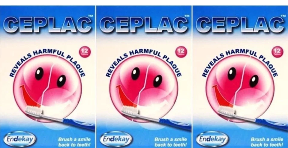Ceplac Endekay plaque disclosing tablets, packs of 12 X 3 = 36