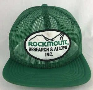 Rockmount Research And Alloys Patch SnapBack ALL MESH Trucker Hat Cap Green - Picture 1 of 12