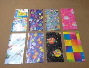 8 sheets of assorted gift wrapping paper as in photos. birthday celebrations etc - Imagen 1 de 10