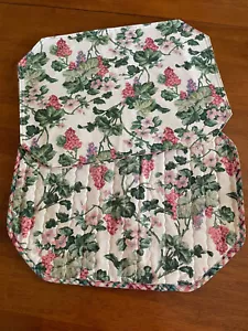 4 Tovagliette 2 Stili Vite Floreale Reversibile Plaid Cotone - Foto 1 di 6