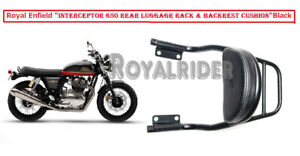 Royal Enfield "Interceptor 650 Rare Luggage Rack & Backrest Cushion" Black