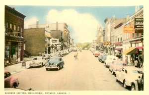 STRASSENSZENE, GANANOQUE, ONTARIO, KANADA, ALTE POSTKARTE (T722) - Bild 1 von 2
