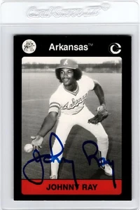 1991 Collegiate Collection AUTO #37 JOHNNY RAY Arkansas Razorbacks CHOUTEAU OK - Picture 1 of 2