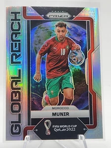 2022 PANINI PRIZM, WORLD CUP, GLOBAL REACH, SILVER, MUNIR, MOROCCO - Picture 1 of 2
