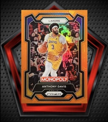 Anthony Davis *34/124* 2023-24 Panini Monopoly Orange Prizm #41 Lakers NBA - Image 1 of 3