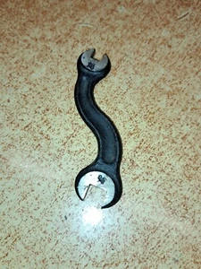 Vintage 1/4" x 3/8" gebogener Schraubenschlüssel Maulschlüssel - Bild 1 von 6