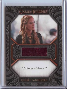 Game of Thrones Iron Anniversary Series 2 Cersei Lannister Relic Card #QC1 - Picture 1 of 3