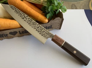 Messer Kochmesser Kiritsuke geschmiedet ultrascharf 34cm Profimesser Edelholz - Bild 1 von 10