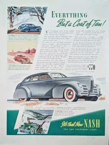 Anuncio impreso Nash Motors 1939 vintage. Sadán de plata. - Imagen 1 de 1