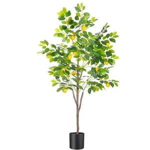 5FT Artificial Lemon Tree Tall Faux Lemon Tree 5 Feet(60in) Fake Lemon Tree F... - Picture 1 of 7
