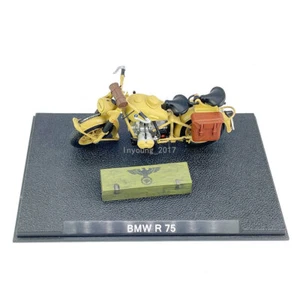 1/24 BMW R 75 1939-1945 Motorcycle Model Diecast Motorbike Models Toy Yellow - Picture 1 of 10