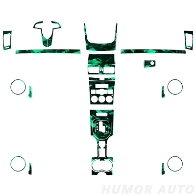 Kits completos de fibra de carbono forjada verde 27 piezas molduras interiores para Pontiac G8 2008-2009 Foto 1 de 4