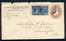 1888, 2¢ envelope + 10¢ Spec. Del (#E1) tied VALLEJO CAL., scarcer usage