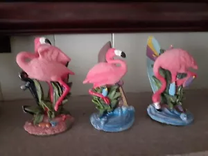 Decorazione da tavolo 4" fenicottero rosa LOTTO di 3 - Foto 1 di 4