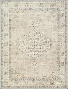 Becki Owens x Surya Tappeto Medaglione Viola, 2'2" x 3'9 Bianco sporco - Foto 1 di 7