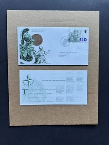 Great Britain 1993 FDC +Hi-Value 10GBP #1478 +Info Card +Clean +Cachet +Rare - Picture 1 of 2