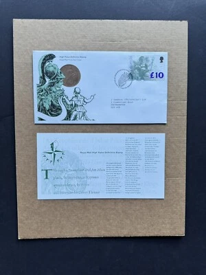 Great Britain 1993 FDC +Hi-Value 10GBP #1478 +Info Card +Clean +Cachet +Rare - Image 1 of 2