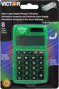 Victor 700BTS 8-Digit Pocket Calculator In Assorted Bright Colors, Battery And - Picture 1 of 1