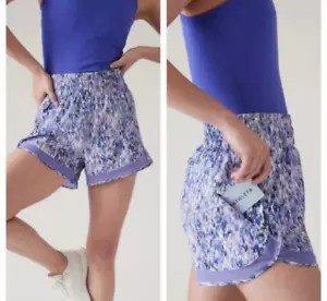 Neu ohne Etikett Athleta Mesh Racer Run hohe Leibhöhe 3" Schrittlänge Shorts Größe XL - Bild 1 von 10