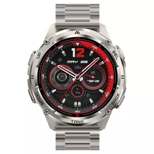2025 KOSPET TANK Smart Silver Stainless Steel Smart Watch 48MM T3 ULTRA 2 - Picture 1 of 12