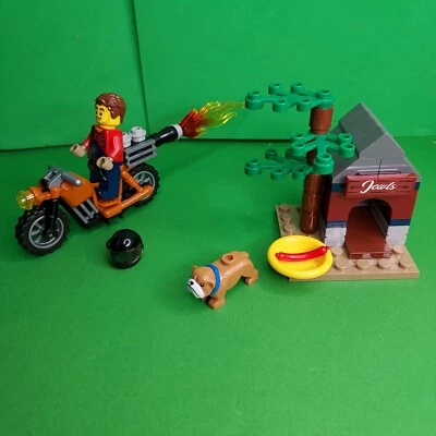 LEGO #60258 MOTORCYCLE & DOG HOUSE with PUPPY FROM THIS SET- SET IS RETIRED - Image 1 of 4