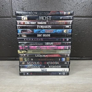 Horror Movie DVD Lot of 16 - Insidious, Saw, Don't Breath, Haunting, Unborn - Picture 1 of 11