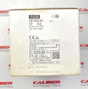 FUJI ELECTRIC EW100EAG 3P075KT 75A Earth Leakage Circuit Breaker (NEW) - Picture 1 of 4