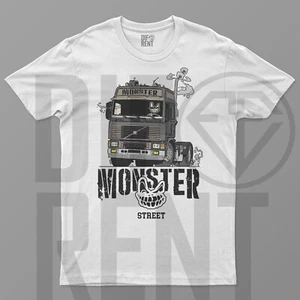 T-Shirt Camion Street Monster, maglia in cotone per camionisti vlv cartoon - Imagen 1 de 5