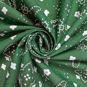 Paisley Print 60" Cotton Plain Weave Bandana Broadcloth Fabric By The Yard - Picture 1 of 32